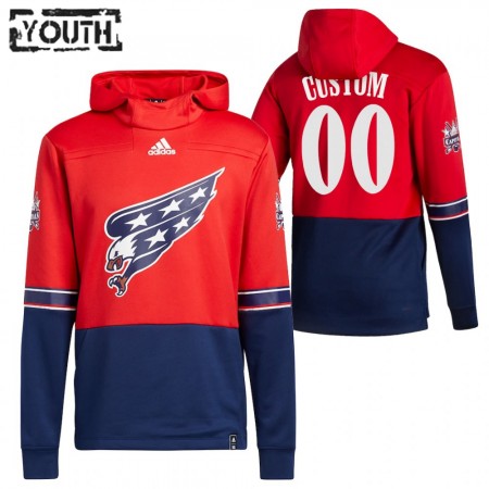 Kinder Eishockey Washington Capitals Custom 2020-21 Reverse Retro Pullover Hooded Sweatshirt
